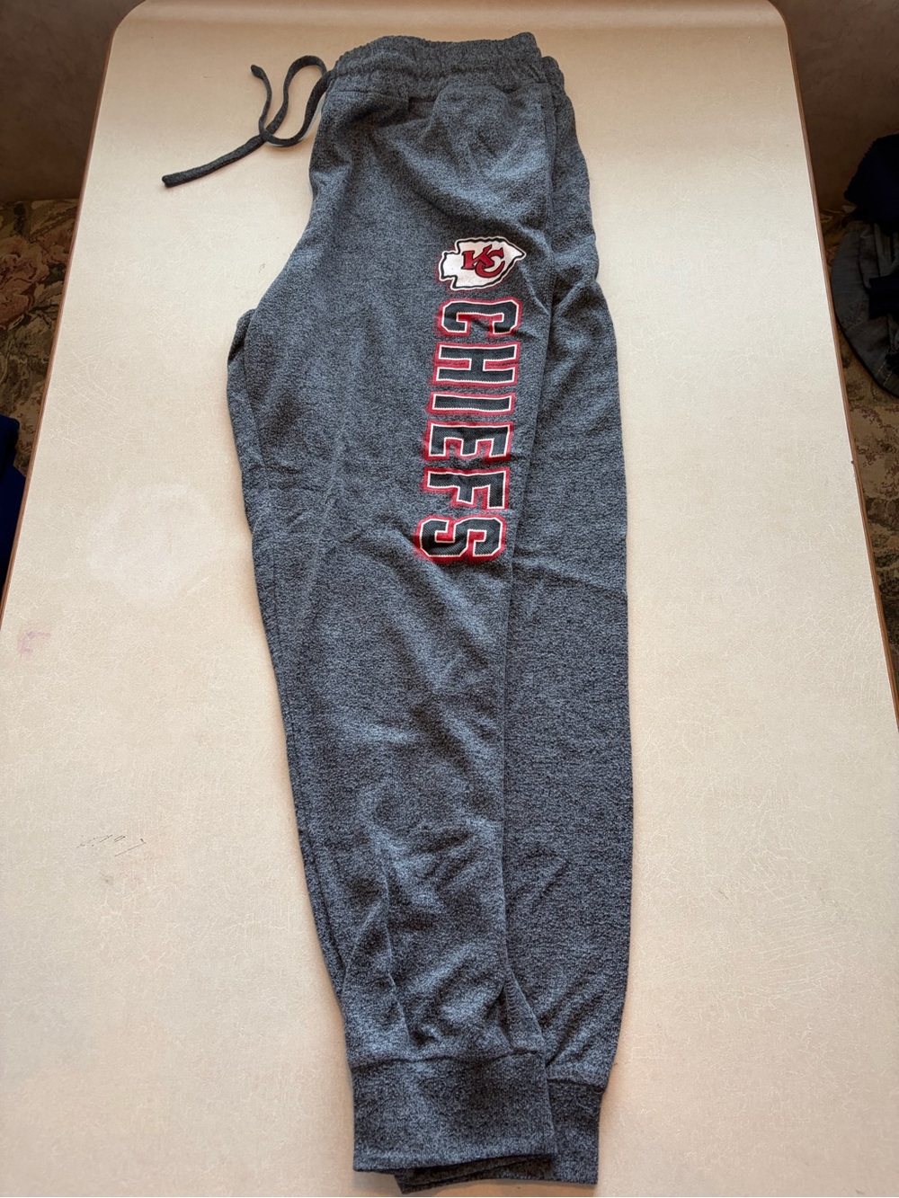 Kansas City Chiefs Youth Gray Fleece Jogger Pants